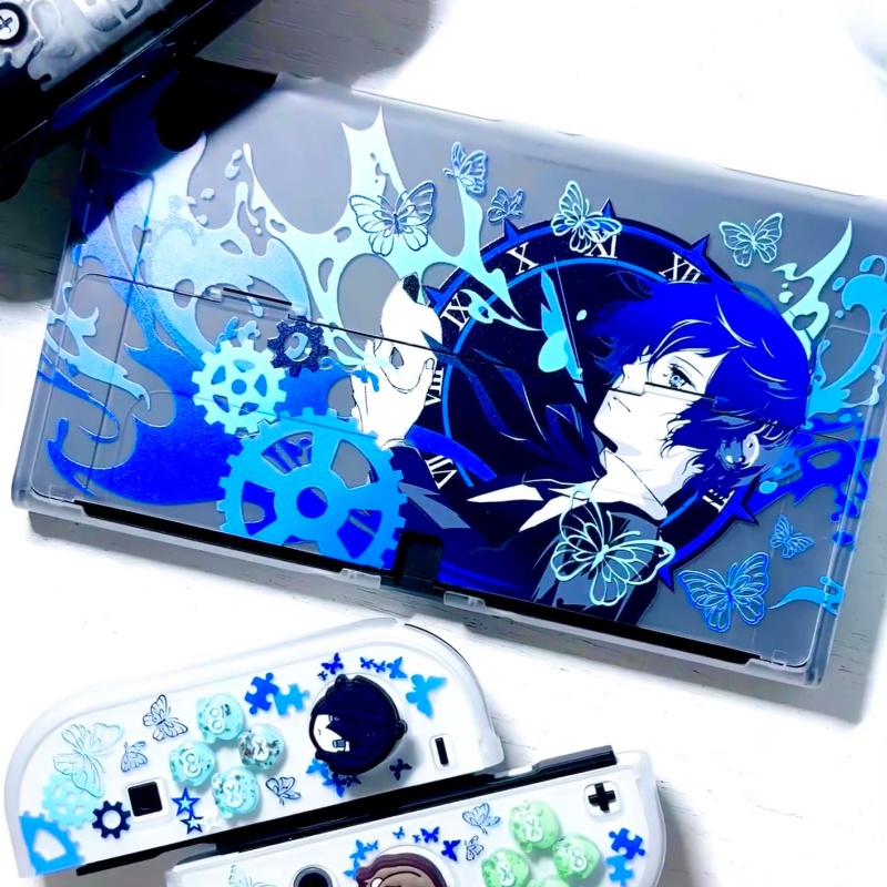 Nintendo Console Switch Oled - Жесткий защитный чехол Makoto Yuki, полупрозрачный,