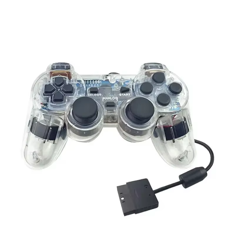 Gaming Console Handle - Контроллер PS2, ручка геймпада, прозрачная проводная