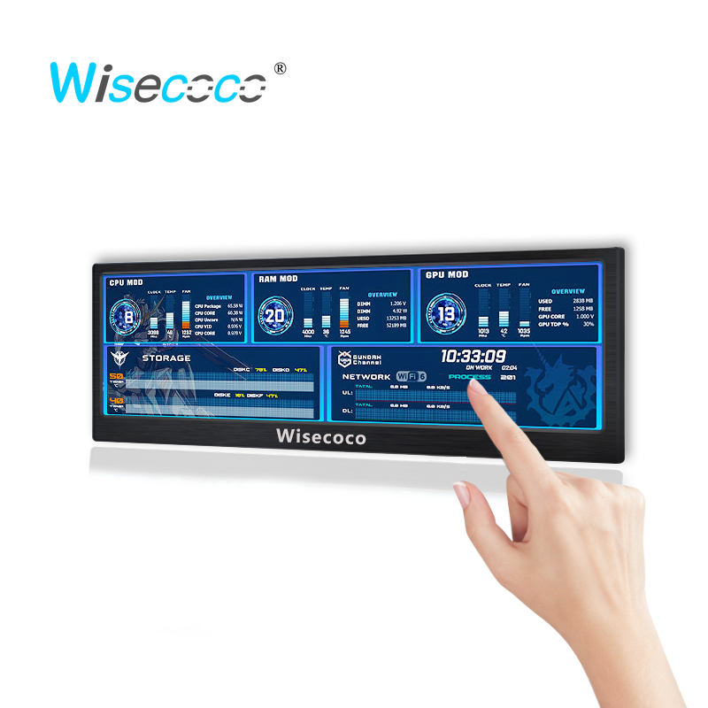 Gaming Console Car - Wisecoco 14-дюймовый портативный монитор 4K 3840*1100